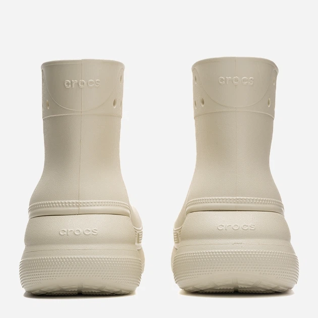 Kalosze damskie krótkie Crocs Classic Crush Rain Boot 207946-BONE 38-39 Kremowe (196265156955) - obraz 6