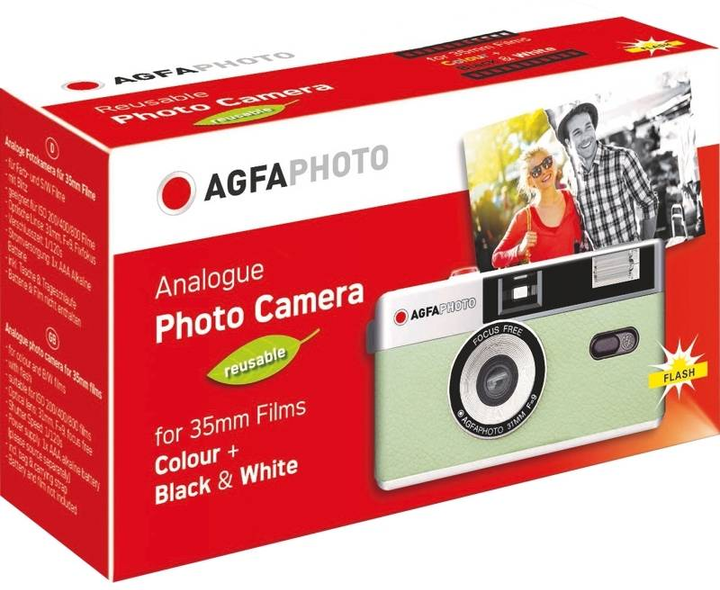 Aparat fotograficzny wielokrotnego użytku AgfaPhoto 35 mm Zielony (4250255104442) - obraz 2