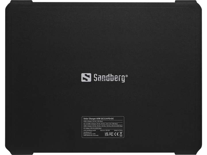 Panel słoneczny Sandberg 420-80 Solar Charger 60W QC3.0+PD+DC Black - obraz 4
