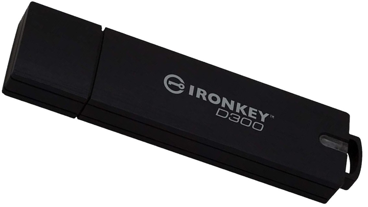 Pendrive Kingston D300SM AES 256 XTS Encrypted USB 16GB USB 3.1 Czarny (IKD300SM/16GB) - obraz 1