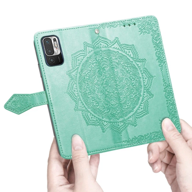 Шкіряний чохол (книжка) Art Case з візитницею для Xiaomi Redmi Note 10 5G / Poco M3 Pro Бірюзовий Без бренду - Фото 5 Шкіряний чохол (книжка) Art Case з візитницею для Xiaomi Redmi Note 10 5G / Poco M3 Pro Бірюзовий Без бренду - зображення 5