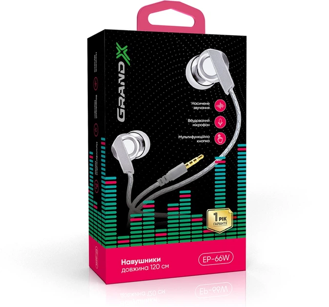 Наушники Grand-X EP-66W White - изображение 2