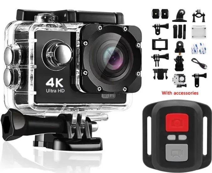 DVR SPORT S3R, мини экшн камера, WiFi, 4K Ultra HD, водонепроницаемая с пультом - изображение 2