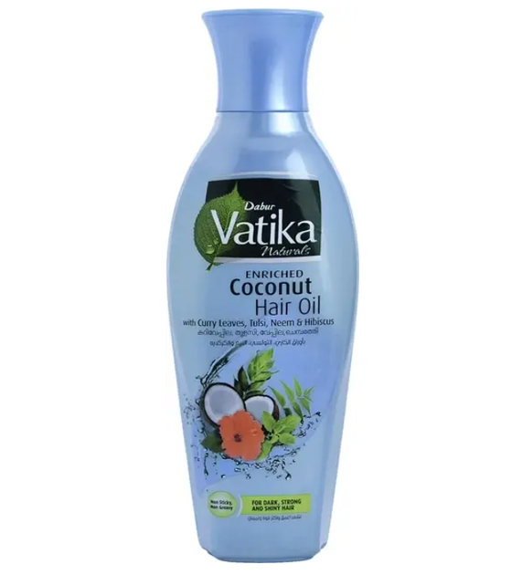 Олія для волосся Dabur Vatika з листям карі, 250 мл. - Фото 1 Олія для волосся Dabur Vatika з листям карі, 250 мл. - зображення 1