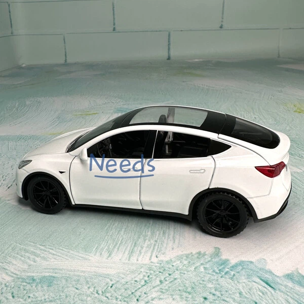 Машинка іграшка Tesla Model Y моделька металева колекційна 15 см Білий (5623993) - зображення 4