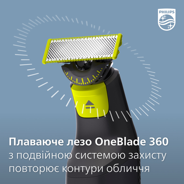 Змінне плаваюче лезо Philips OneBlade 360 QP410/50 1 шт (8710103997122) - зображення 7