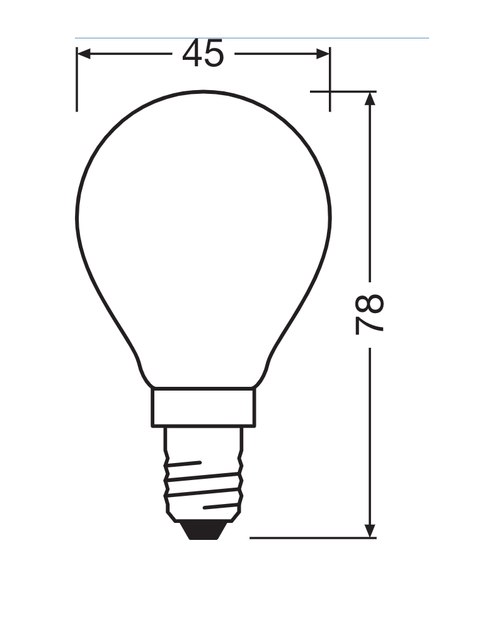 Лампочка Osram 4058075434684 Led Cl Dim P60 E14 5.5W 4000K 806Lm IP20 (066527) - зображення 3
