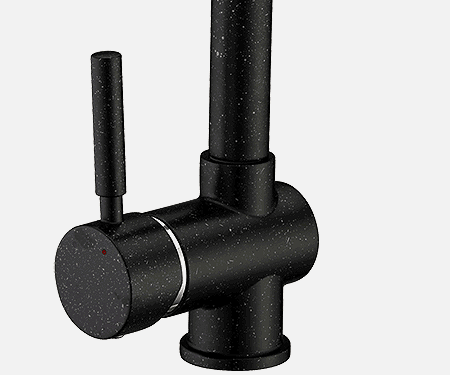 Смеситель кухонный AQUAMARIN KRONER 360 BLACK-COMBI Черный - изображение 2
