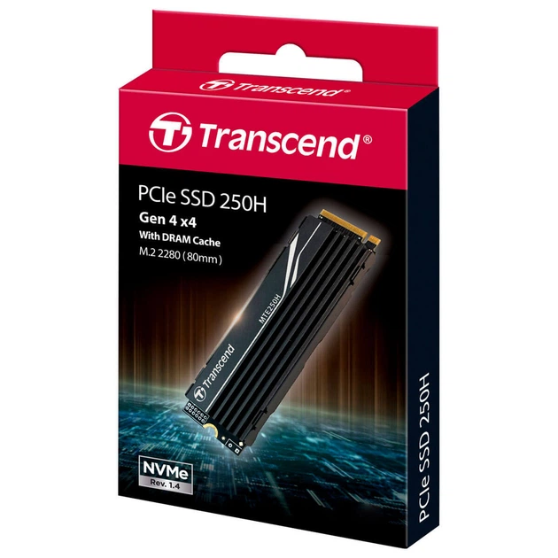 【新品】Transcend PCIe M.2 SSD 250H 1TB SSD диск Transcend MTE250H M.2 1TB PCIe 4.0 (TS1TMTE250H