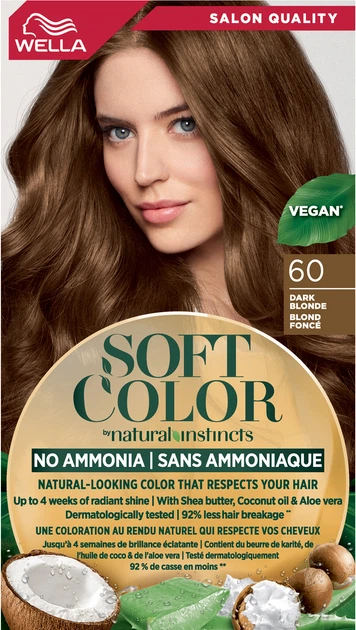 Краска для волос безаммиачная Wella Soft Color 60 Темный блонд 35 г (3614228865814) - изображение 2