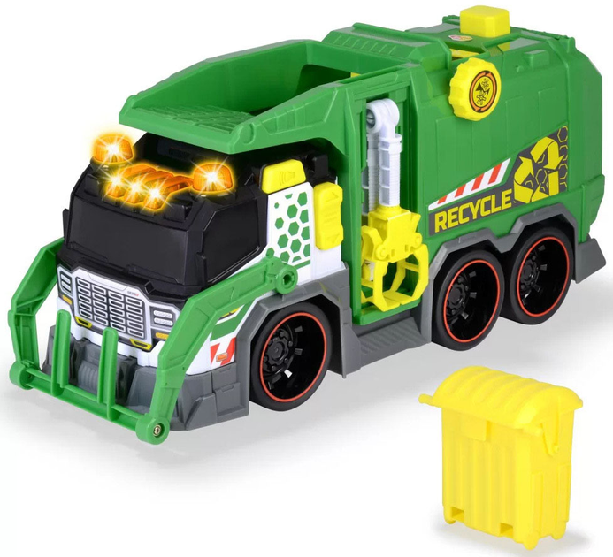 Śmieciarka Dickie Toys Recycling Truck Zielona 39 cm (4006333084676) - obraz 2