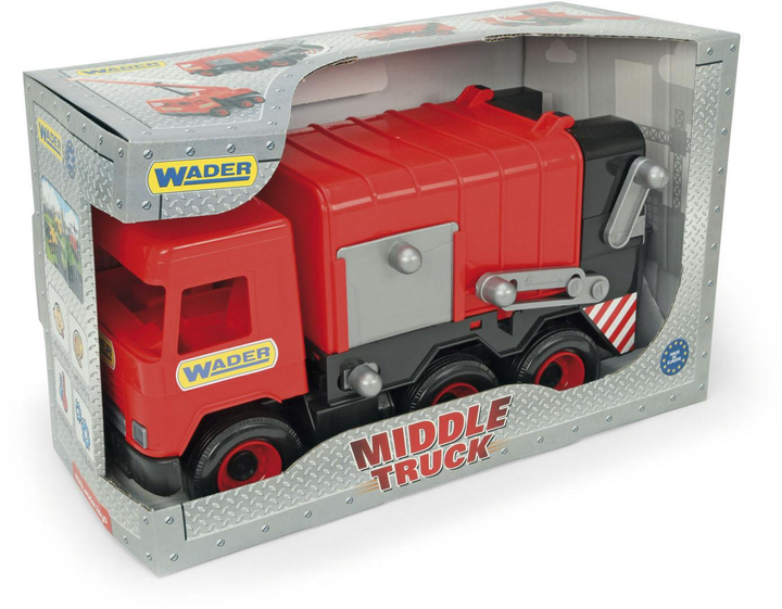 Śmieciarka Wader Middle Truck Czerwona (5900694321137) - obraz 1
