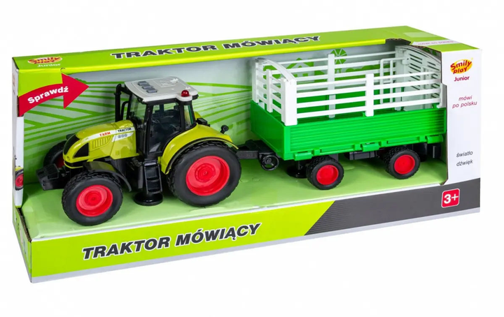 Traktor mówiący Smily Play z przyczepą (5905375839994) - obraz 1