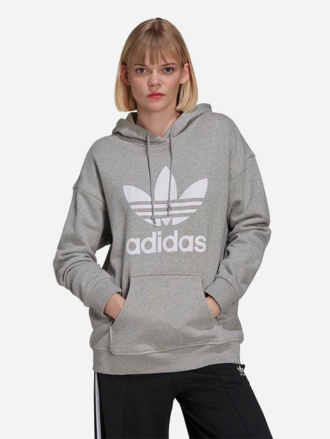 Худі оверсайз жіноче Adidas H33589 40 Сіре (4064055600383) - зображення 1