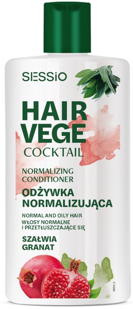 Odżywka Sessio Hair Vege Cocktail normalizująca do włosów Szałwia i Granat 300 g (5900249013449) - obraz 1