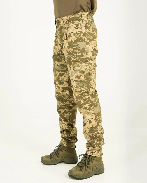 Брюки мужские камуфляжные Пиксель, 4 кармана, ткань рипстоп, 52 - изображение 2