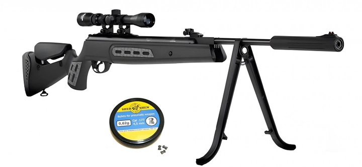 Пневматична гвинтівка Hatsan 125 Sniper + Оптика + Кулі - зображення 1