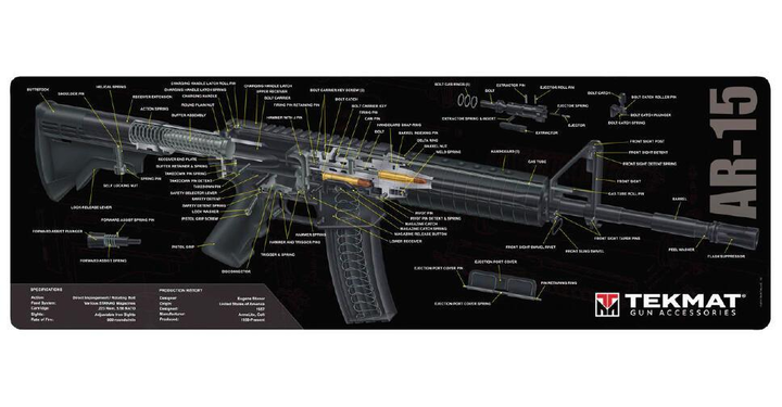 Коврик для оружия Tekmat AR-15 Cut Away - изображение 1