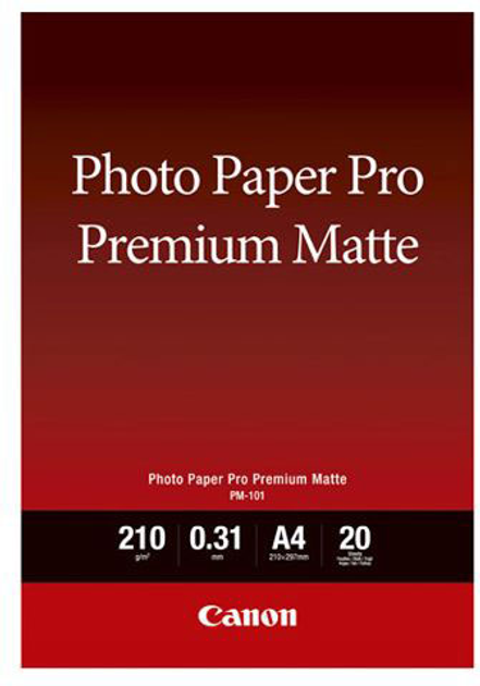 Papier fotograficzny Canon Premium Matte Photo PM-101 A4 20 arkuszy (8657B005) - obraz 1