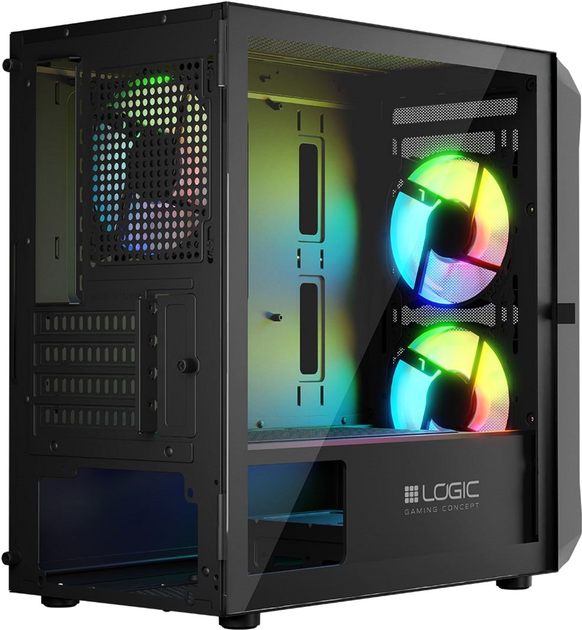 Obudowa Logic Concept Portos Mesh+Glass ARGB fans 3x120 mm Black (AM-PORTOS-10-0000000-0002) - obraz 11