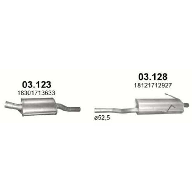 Резонатор BMW 316i/318i Polmostrow (03.123) (850249) - зображення 2