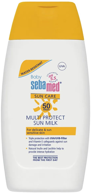 Молоко із сонцезахисним ефектом Sebamed Baby Sunscreen Milk SPF 50+ 200 мл (4103040175953) - зображення 1