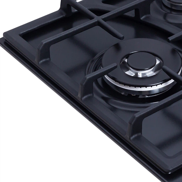 Черная газовая варочная поверхность WEILOR GM W614 BL, газ-контроль, на 4 конфорки - Фото 7 Черная газовая варочная поверхность WEILOR GM W614 BL, газ-контроль, на 4 конфорки - изображение 7