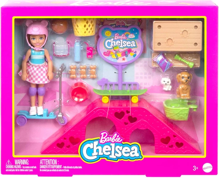 Ігровий набір Барбі Челсі Скейтпарк Barbie Chelsea Skate Park (HJY35) - Фото 8 Ігровий набір Барбі Челсі Скейтпарк Barbie Chelsea Skate Park (HJY35) - зображення 8