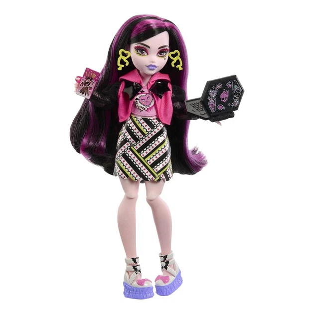 Кукла Монстер Хай Дракулаура Шкафчик с неоновыми секретами Monster High Skulltimate Secrets Neon Frights Draculaura (HNF78) - изображение 3