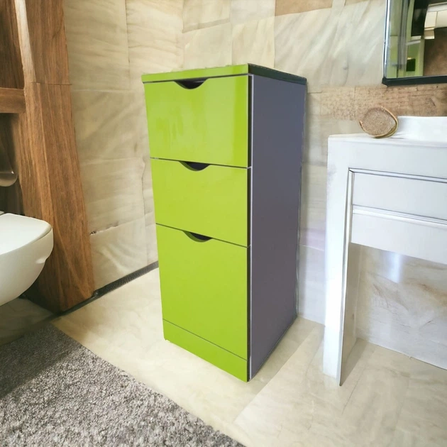 Комод Mikola-M Stairs 3 ящики HPL 1111 gloss 40 см - изображение 6