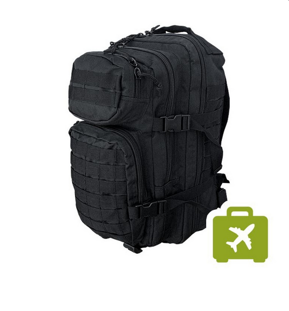 Большой рюкзак Mil-Tec Assault Black 20L 14002002 - Фото 4 Большой рюкзак Mil-Tec Assault Black 20L 14002002 - изображение 4