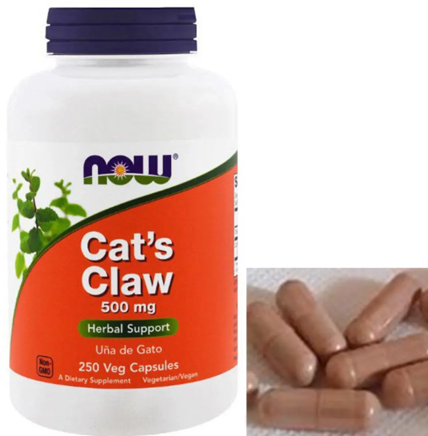 Кошачий коготь NOW Cats Claw 500 mg 250 veg caps - Фото 2 Кошачий коготь NOW Cats Claw 500 mg 250 veg caps - изображение 2