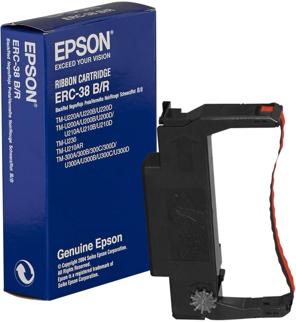 Стрічка для матричних принтерів Epson ERC 28B OmniLink TM-U220/TM U200/U220 Black-Red (C43S015376) - зображення 1