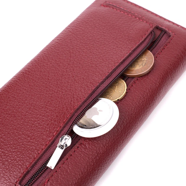 Женский оригинальный кошелек из натуральной кожи ST Leather 22522 Бордовый - Фото 7 Женский оригинальный кошелек из натуральной кожи ST Leather 22522 Бордовый - изображение 7