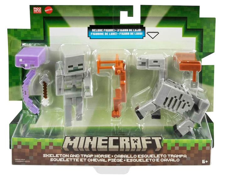Zestaw figurek Mattel Minecraft Skeleton and Trap Horse (0194735124947) - obraz 1