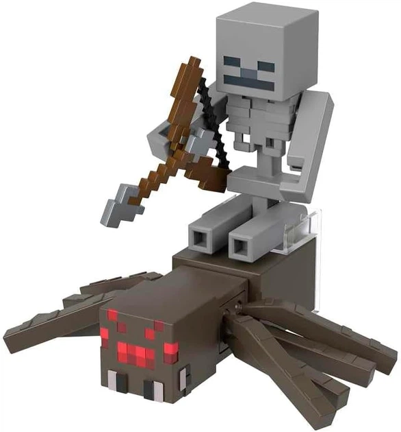 Zestaw figurek Mattel Minecraft Skeleton Spiders Jockey (0194735111275) - obraz 5