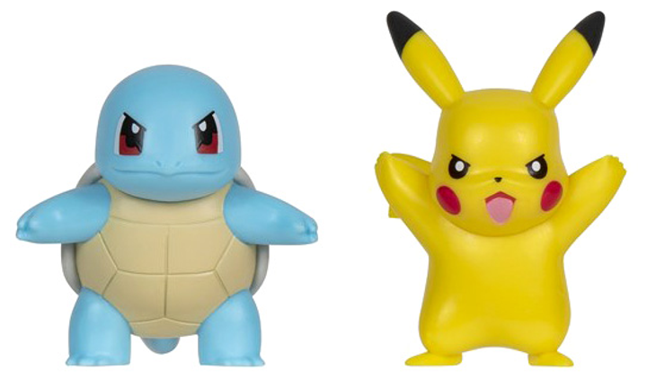 Набір фігурок Jazwares Pokémon Battle Squirtle and Pikachu 2 шт (0191726456247) - зображення 2