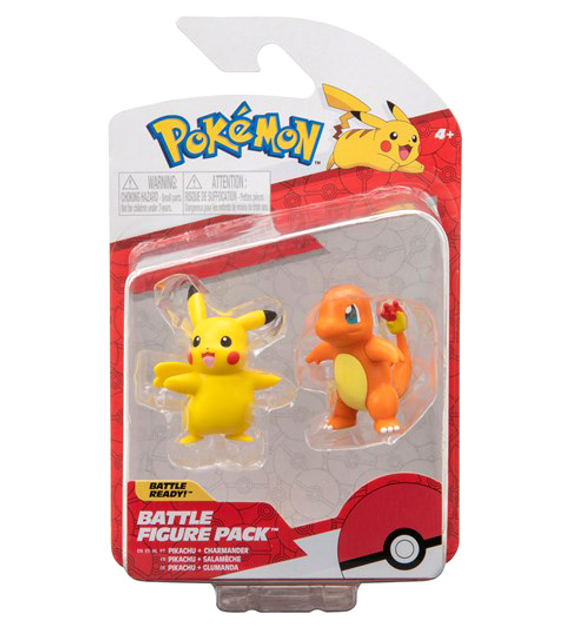 Набір фігурок Jazwares Pokémon Battle Charmander and Pikachu 2 шт (0191726456254) - зображення 1
