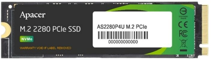 SSD диск Apacer AS2280P4U 256GB M.2 2280 PCIe 3.0 x4 3D NAND (TLC) (AP256GAS2280P4U-1) - зображення 1