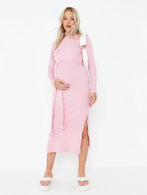 Акція на Плаття-футболка для вагітних міді літнє Missguided GD-00062925 40 Рожеве від Rozetka
