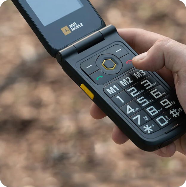 Мобільний телефон AGM Flip M8 4G 48/128MB Black (6934663603992) - зображення 7