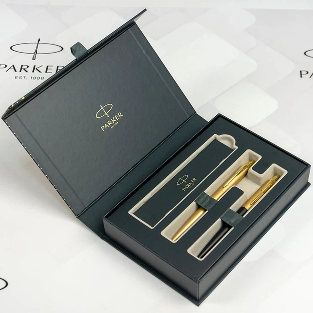 Набір Parker Jotter XL Monochrome Gold GT BP Matt Black & Gold GT BP (2 кулькові ручки) 13 002b24 - изображение 5