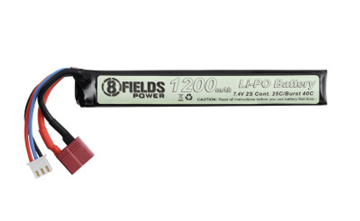 Акумулятор 8Fields LiPo 7.4V 1200mAh 25/40C T-Conector - зображення 1