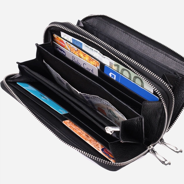 Портмоне ST Leather Accessories leather-22531 Черное - изображение 4