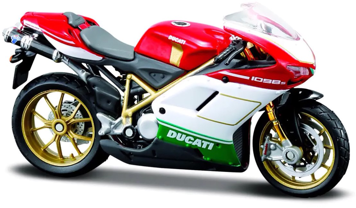 Металева модель мотоцикла Maisto Motocykl Ducati 1098S 1:18 (5907543772447) - зображення 1