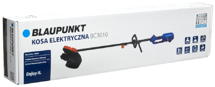 Тример мережевий Blaupunkt BC3010 1400 Вт 6 кг діаметр косіння 42 см (5901750506444) - зображення 7