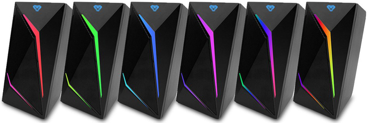 Акустична система Media-Tech Cobra Pro Urion 2.0 Bluetooth Gaming 8 Вт LED Light (5906453131726) - зображення 5
