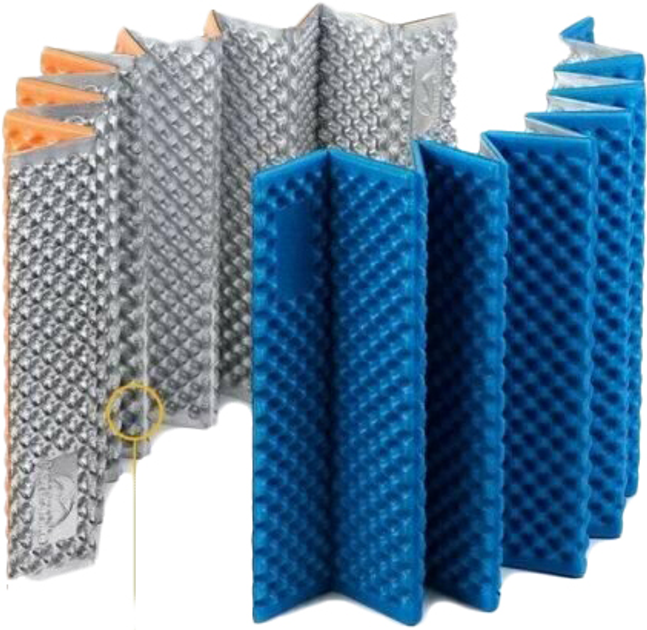 Mata składana IXPE Naturehike NH19QD008 folia aluminiowa 18 mm Niebieski (6927595738108) - obraz 4