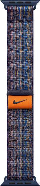 Pasek sportowy Apple Nike do Apple Watch 41 mm Game Royal/Orange (MTL23ZM/A) - obraz 2
