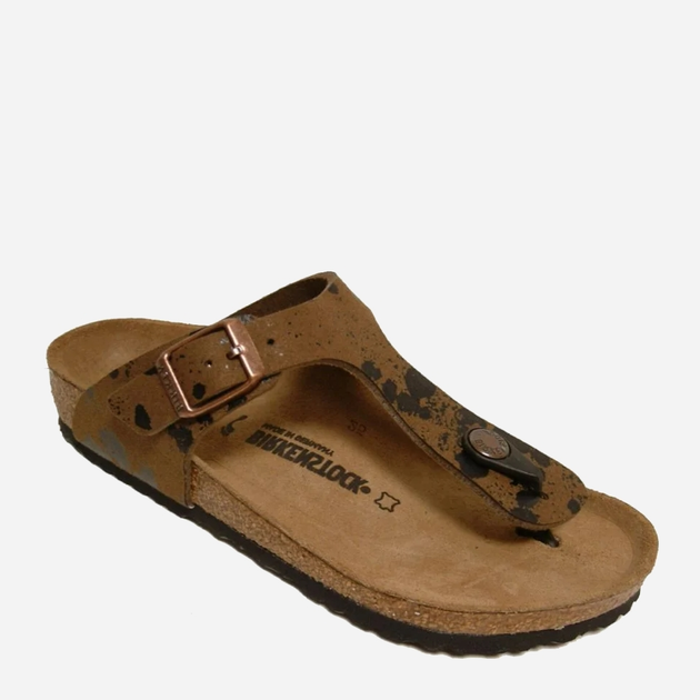 Klapki japonki dziecięce dla dziewczynki Birkenstock GIZEH Kids Birko-Flor Narrow 33 Brązowe (4044477326740) - obraz 2